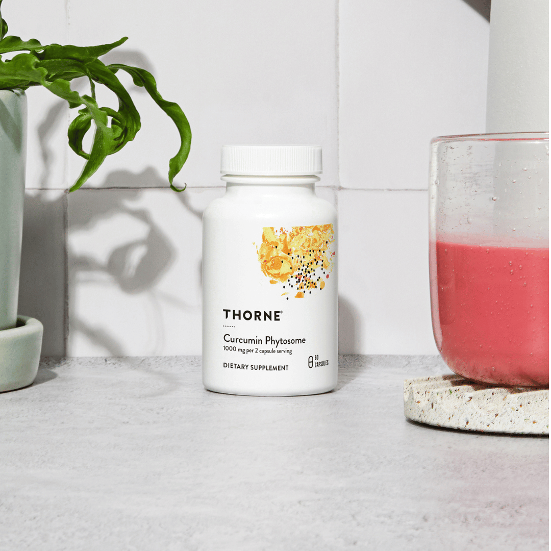 Thorne Curcumin Phytosome 1000mg by Thorne, 120 capsule curcumin phytosome supplement bottle with Meriva® formula