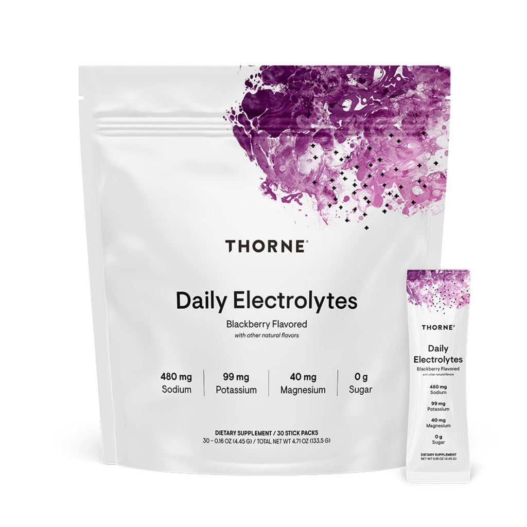 Thorne Daily Electrolytes by Thorne, electrolyte stick packs, 30 serve hydration powder in assorted flavour options