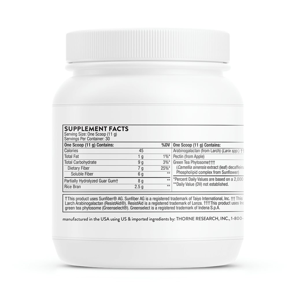 Thorne FiberMend® by Thorne, unflavoured prebiotic fibre powder, 30 serving dietary supplement
