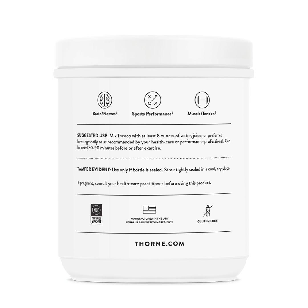 Thorne Flavoured Creatine by Thorne, peach mango creatine monohydrate powder, 30 serving sports nutrition supplement