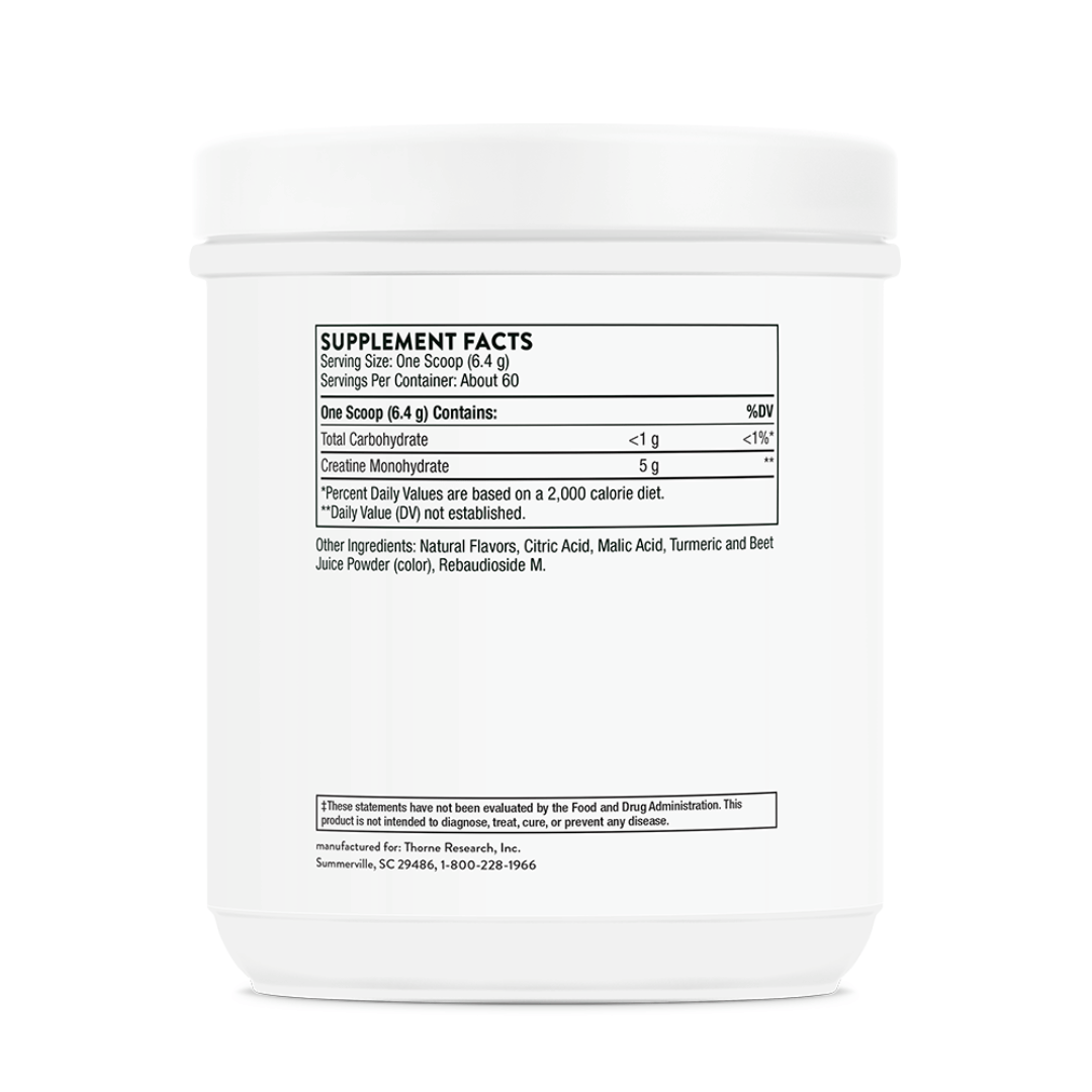 Thorne Flavoured Creatine by Thorne, peach mango creatine monohydrate powder, 30 serving sports nutrition supplement