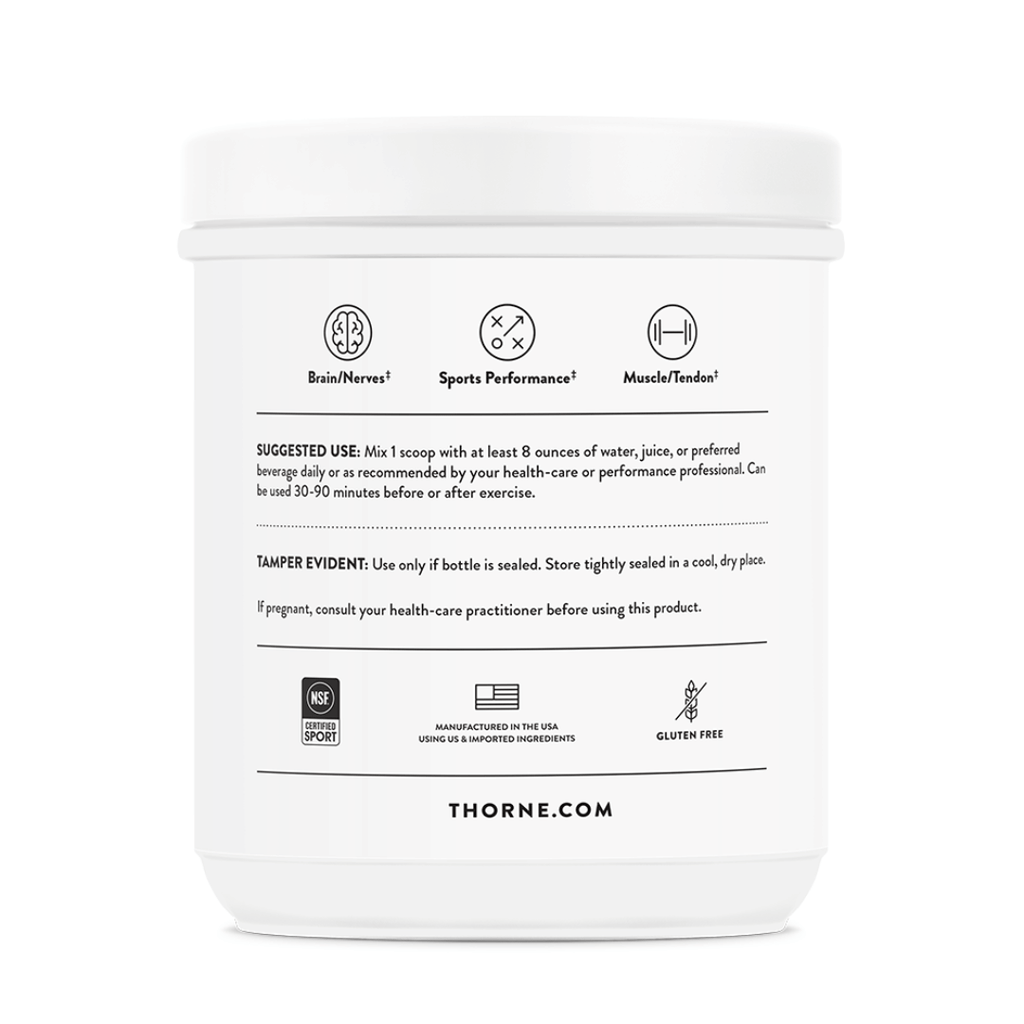 Thorne Flavoured Creatine by Thorne, peach mango creatine monohydrate powder, 30 serving sports nutrition supplement