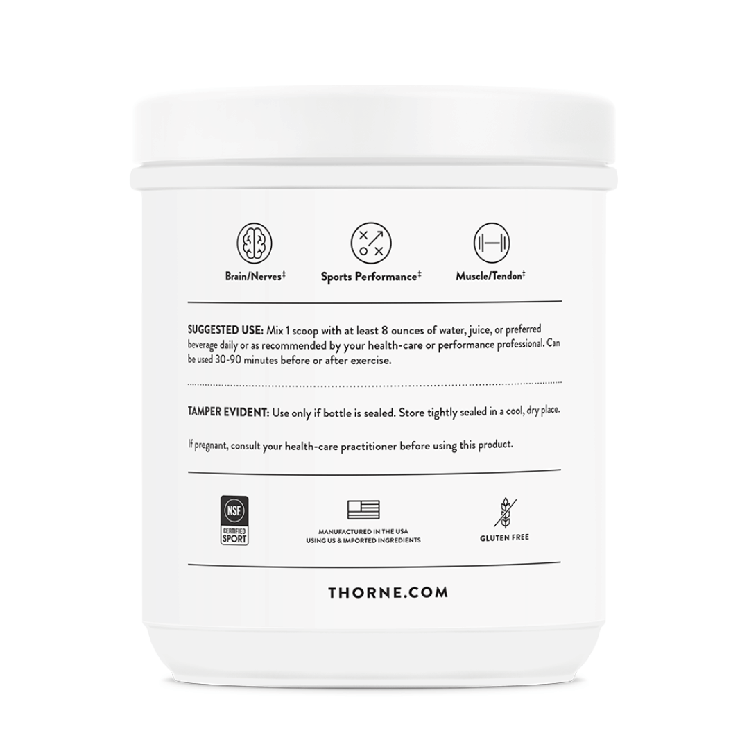 Thorne Flavoured Creatine by Thorne, peach mango creatine monohydrate powder, 30 serving sports nutrition supplement