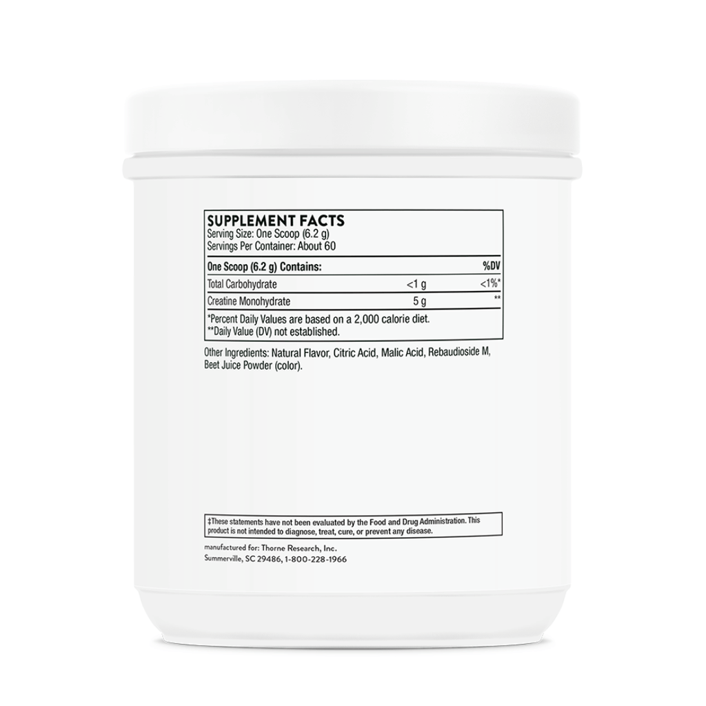 Thorne Flavoured Creatine by Thorne, peach mango creatine monohydrate powder, 30 serving sports nutrition supplement