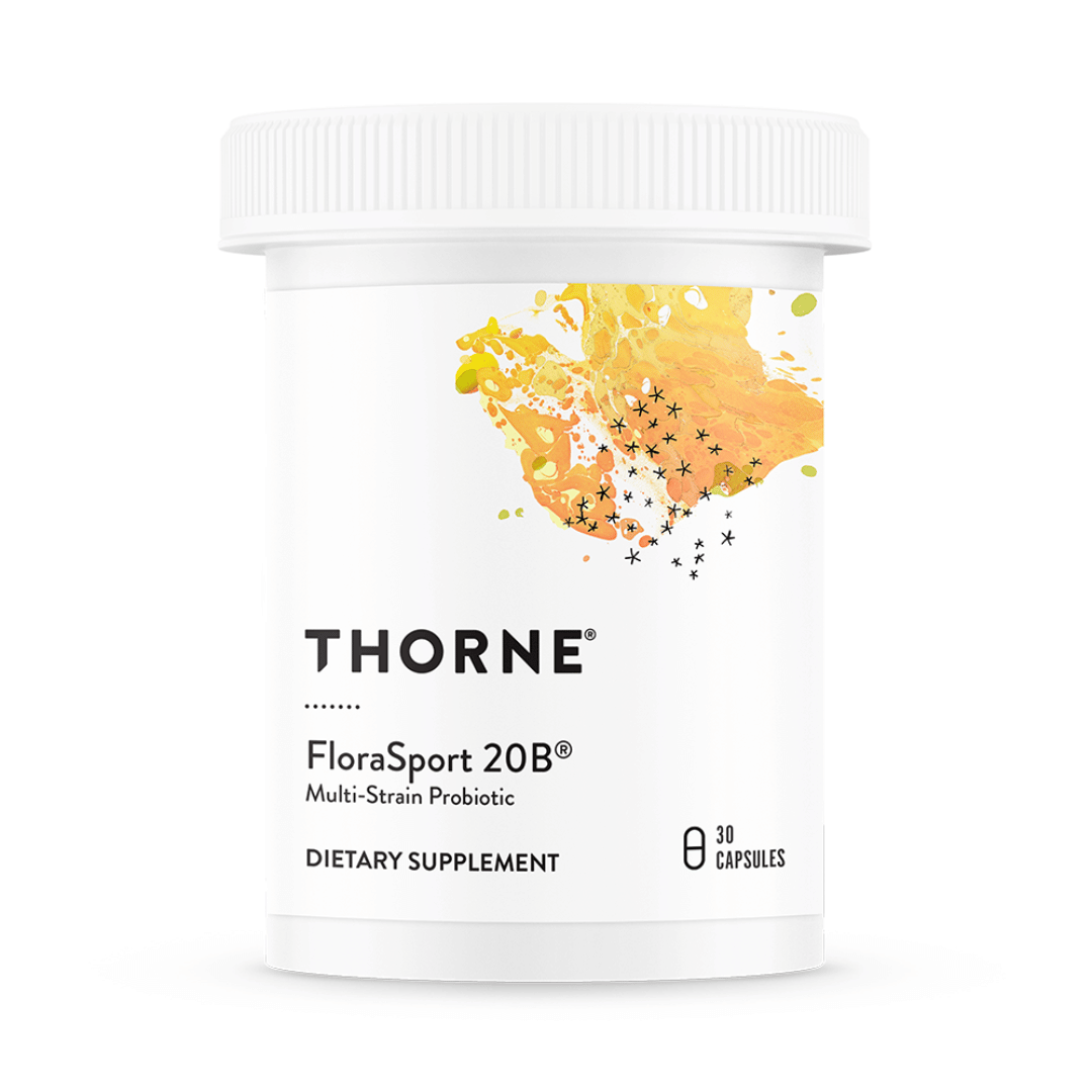 Thorne FloraSport 20B® by Thorne, 30 capsule probiotic supplement with 20 billion CFU, NSF Certified for Sport®