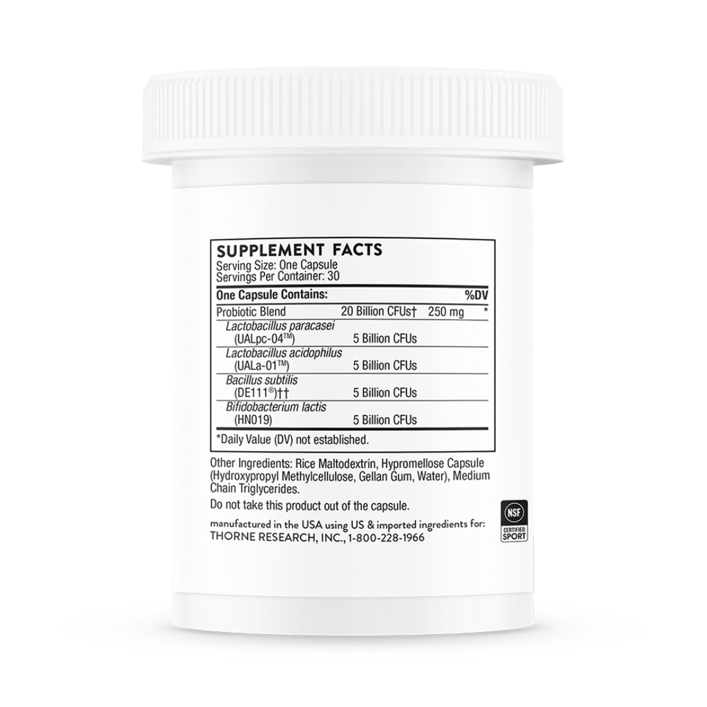 Thorne FloraSport 20B® by Thorne, 30 capsule probiotic supplement with 20 billion CFU, NSF Certified for Sport®