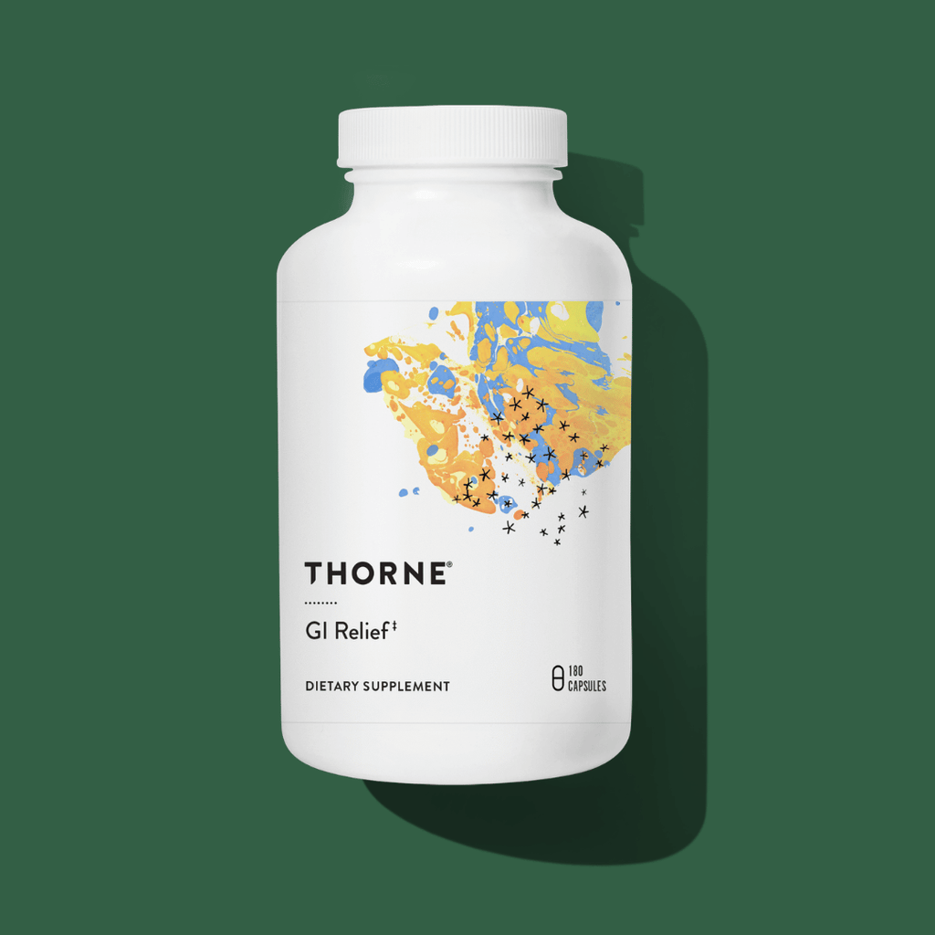 Thorne GI Relief by Thorne, 180 capsule botanical supplement with aloe vera, DGL, slippery elm and marshmallow root