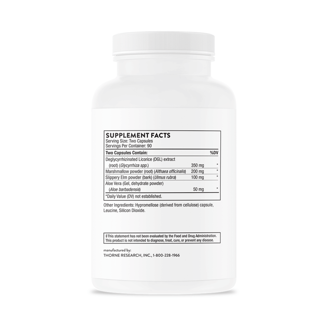 Thorne GI Relief by Thorne, 180 capsule botanical supplement with aloe vera, DGL, slippery elm and marshmallow root