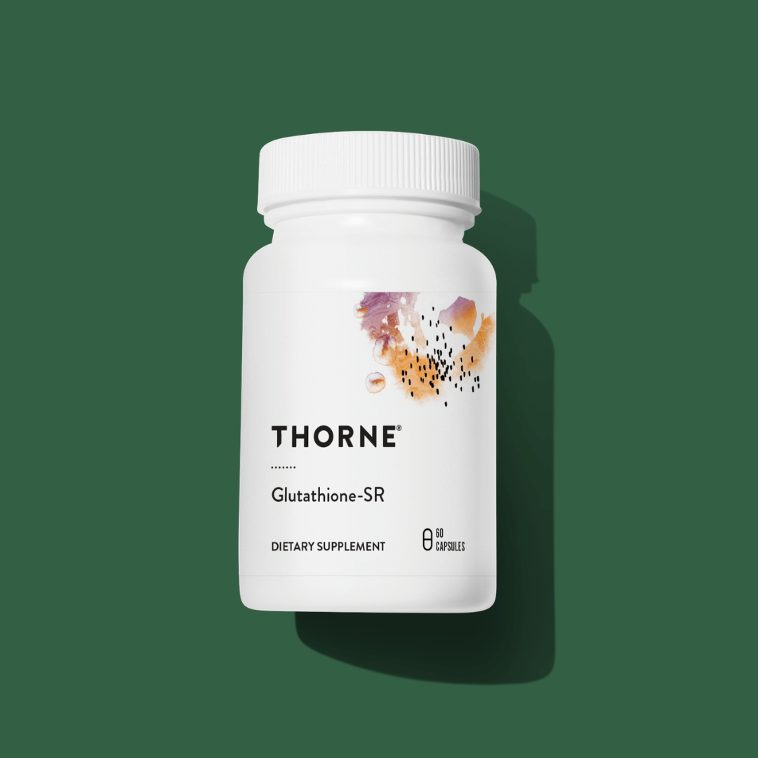 Thorne Glutathione-SR by Thorne, 60 capsule sustained-release glutathione supplement bottle, NSF Certified for Sport®