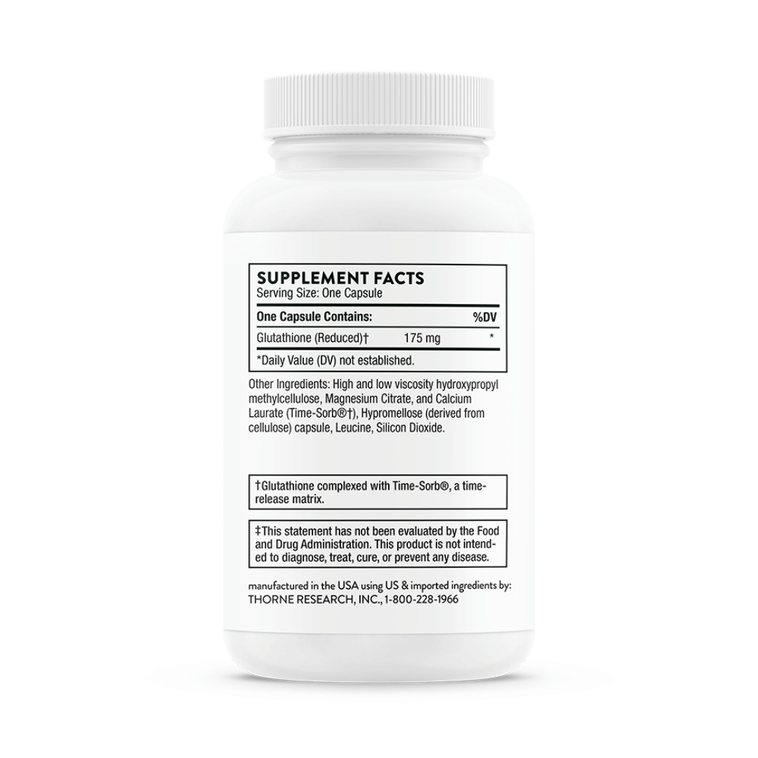 Thorne Glutathione-SR by Thorne, 60 capsule sustained-release glutathione supplement bottle, NSF Certified for Sport®
