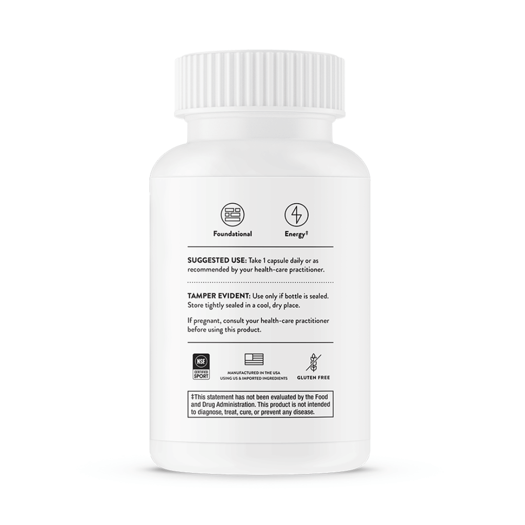 Thorne Iron Bisglycinate by Thorne, 60 capsule iron bisglycinate supplement providing 25 mg elemental iron, NSF Certified for Sport®