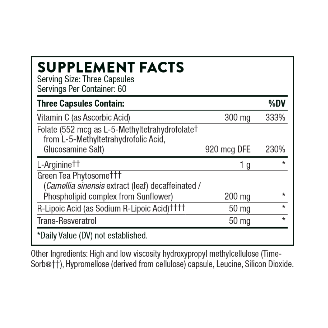 Thorne L-Arginine Plus by Thorne, 180 capsule amino acid supplement with L-arginine and supporting nutrients