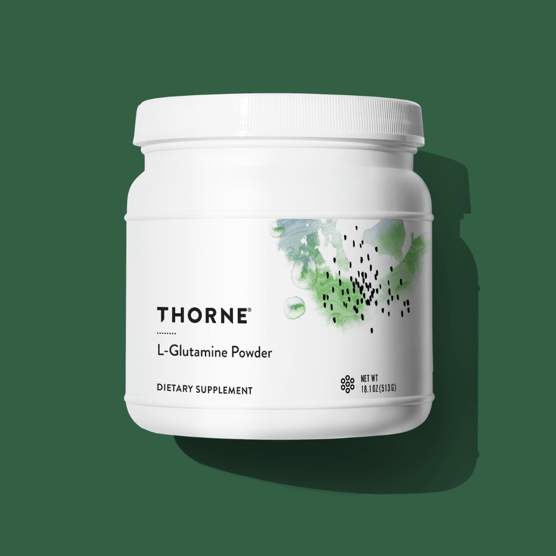 Thorne L-Glutamine Powder by Thorne, unflavoured L-glutamine powder, 90 serving amino acid supplement