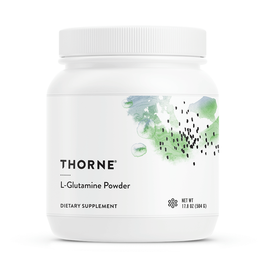 Thorne L-Glutamine Powder by Thorne, unflavoured L-glutamine powder, 90 serving amino acid supplement