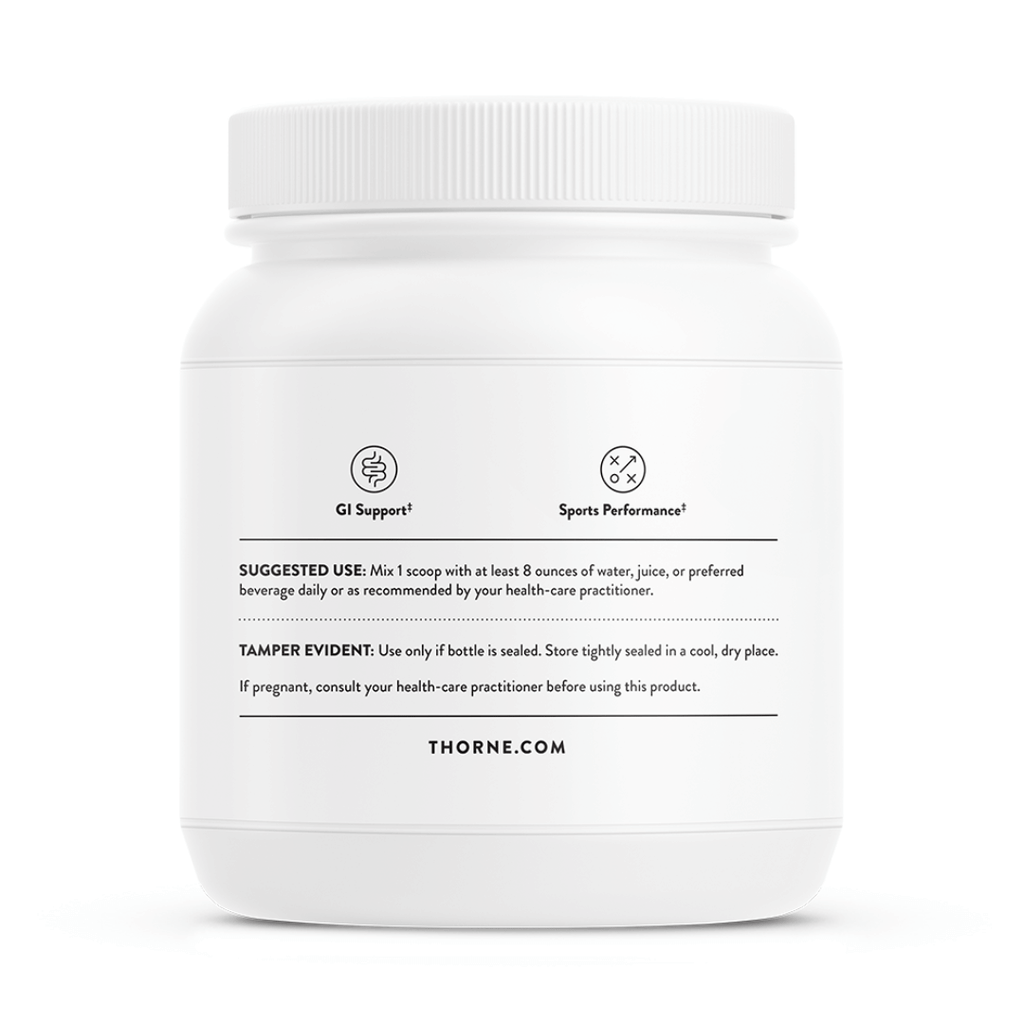 Thorne L-Glutamine Powder by Thorne, unflavoured L-glutamine powder, 90 serving amino acid supplement