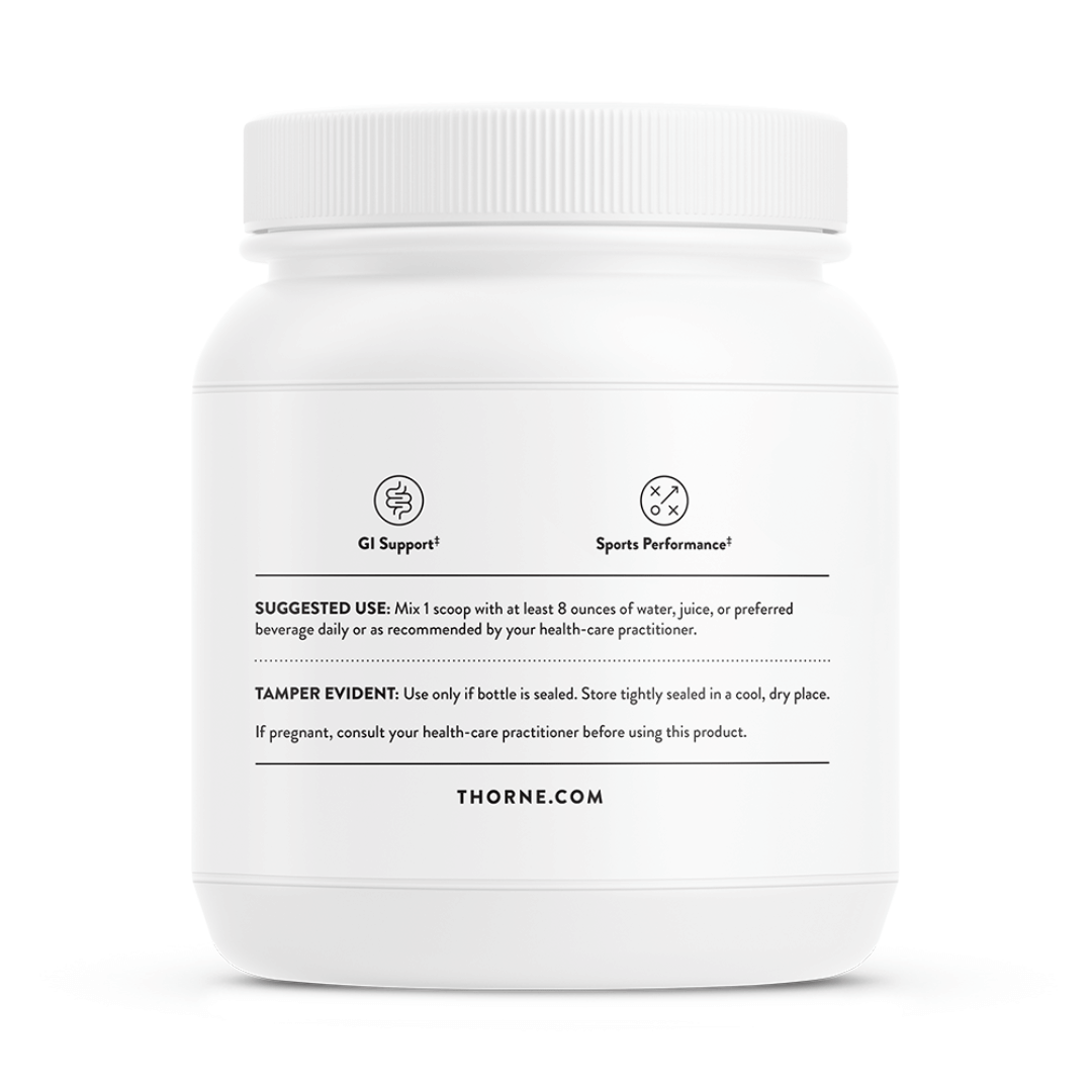 Thorne L-Glutamine Powder by Thorne, unflavoured L-glutamine powder, 90 serving amino acid supplement