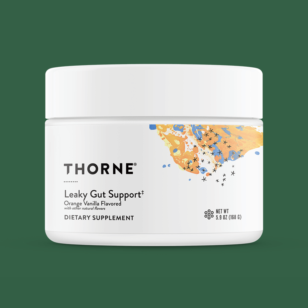 Thorne Leaky Gut Support (formerly EnteroMend) by Thorne, orange vanilla powder, 30 serving nutritional supplement