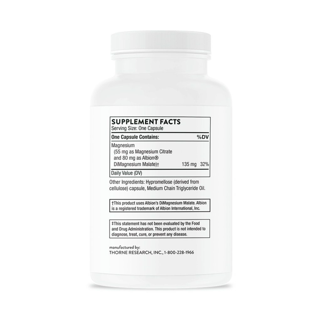 Thorne Magnesium CitraMate by Thorne, 90 capsule magnesium supplement with magnesium citrate and magnesium malate