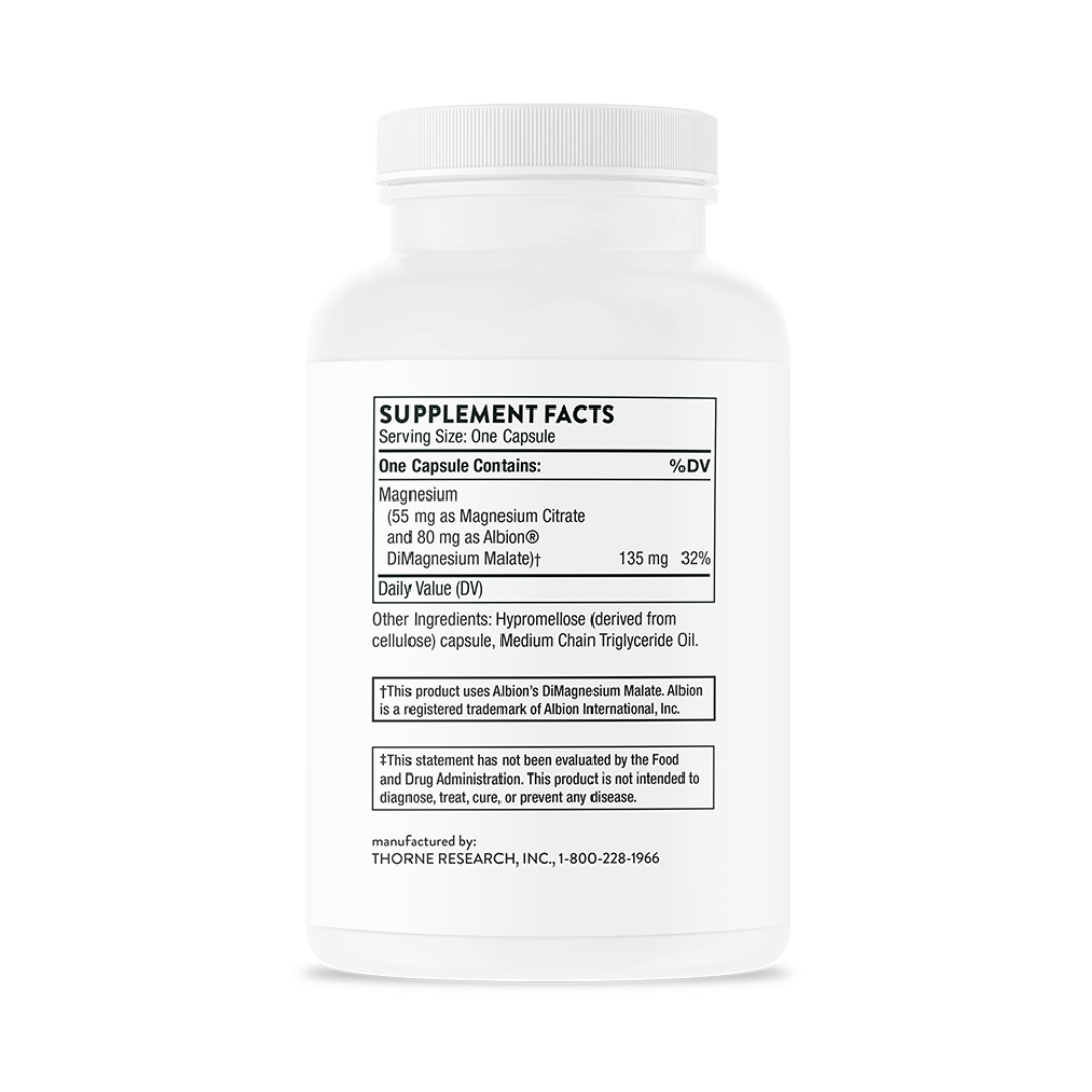Thorne Magnesium CitraMate by Thorne, 90 capsule magnesium supplement with magnesium citrate and magnesium malate