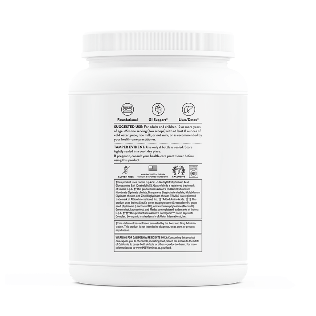 Thorne MediClear Plus by Thorne, vanilla-flavoured nutritional powder, 900 g protein and phytonutrient supplement