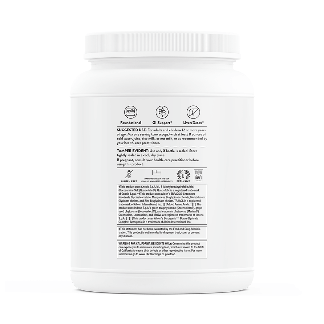 Thorne MediClear Plus by Thorne, vanilla-flavoured nutritional powder, 900 g protein and phytonutrient supplement