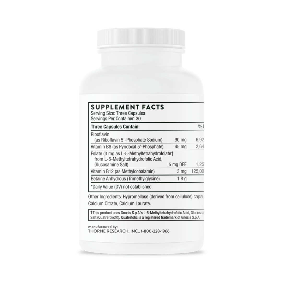 Thorne Methyl-Guard Plus by Thorne, 90 capsule methylation support supplement with activated B vitamins and folate