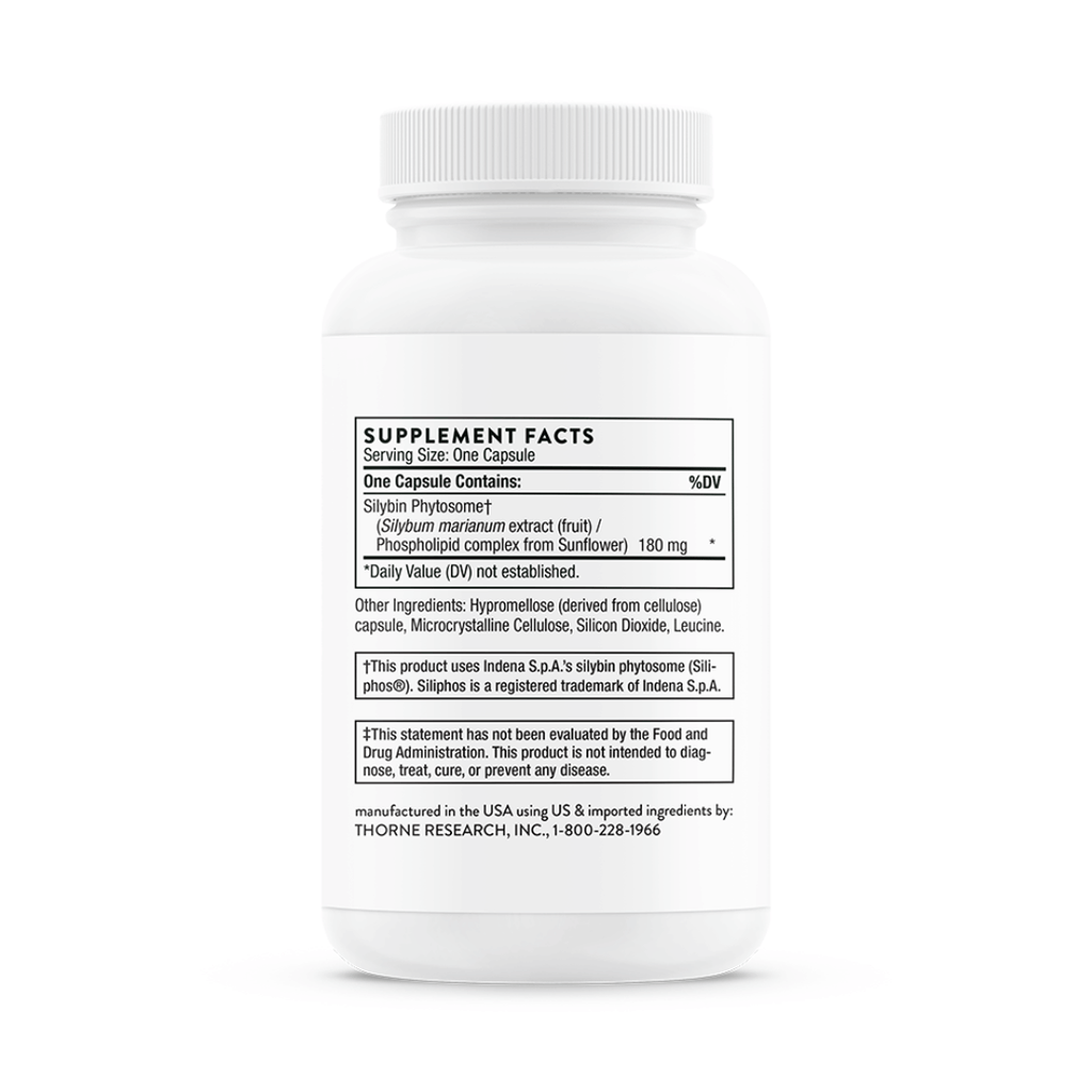 Thorne Milk Thistle Phytosome (formerly Siliphos) by Thorne, 60 capsule milk thistle phytosome supplement