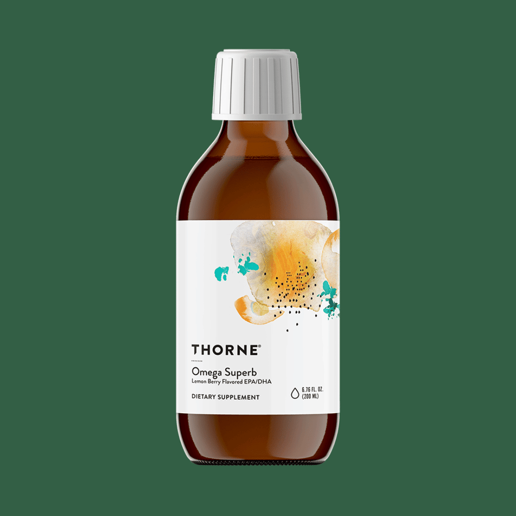 Thorne Omega Superb by Thorne, fish oil softgel supplement with omega-3 fatty acids, 90 softgels