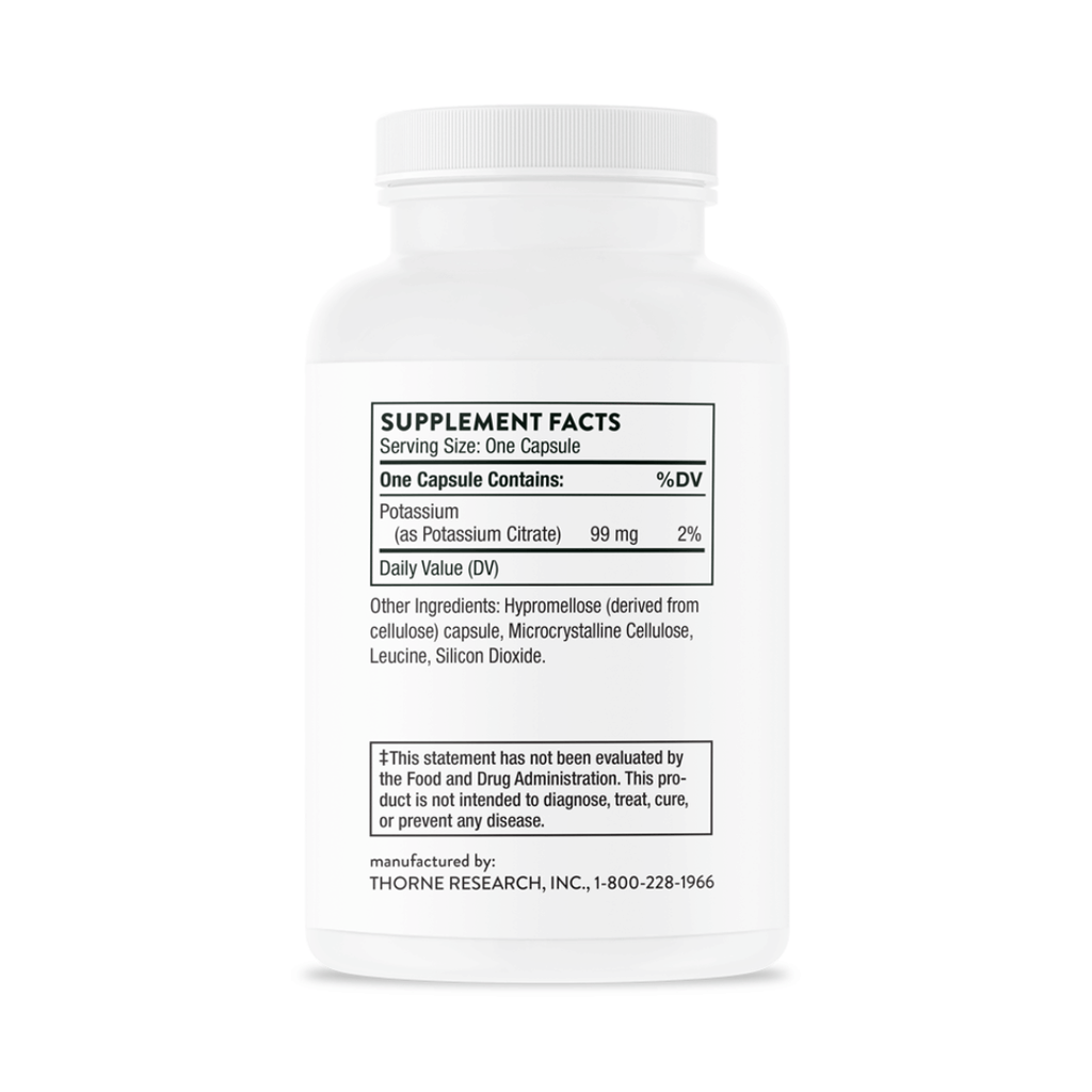 Thorne Potassium Citrate by Thorne, 90 capsule potassium citrate supplement for daily mineral support