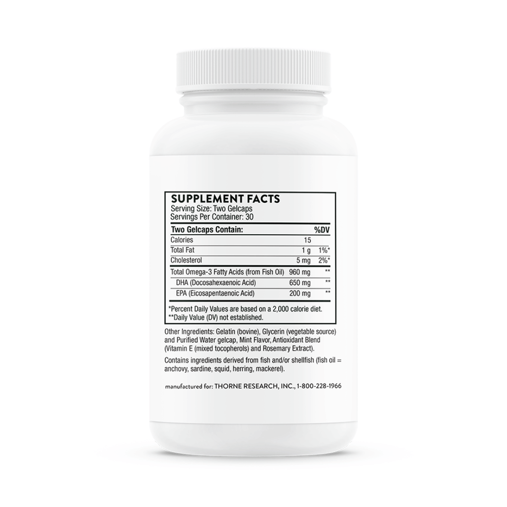 Thorne Prenatal DHA by Thorne, prenatal omega-3 softgel supplement with DHA, 90 softgels for pregnancy nutrition