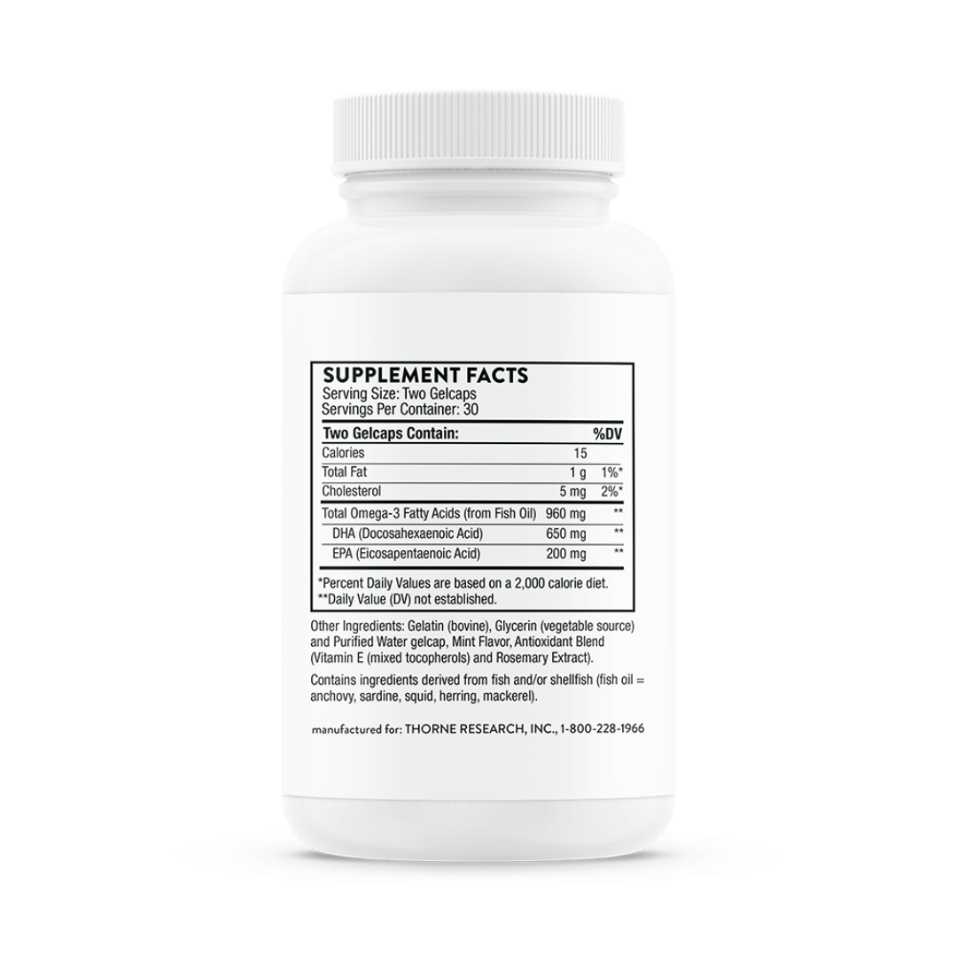 Thorne Prenatal DHA by Thorne, prenatal omega-3 softgel supplement with DHA, 90 softgels for pregnancy nutrition