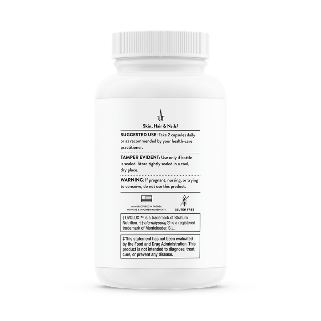 Thorne Radiant Skin Complex by Thorne, 60 capsule skin nutrition supplement with botanical and nutritional ingredients