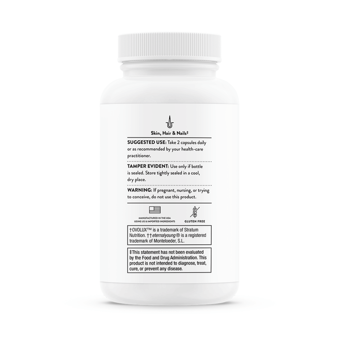 Thorne Radiant Skin Complex by Thorne, 60 capsule skin nutrition supplement with botanical and nutritional ingredients