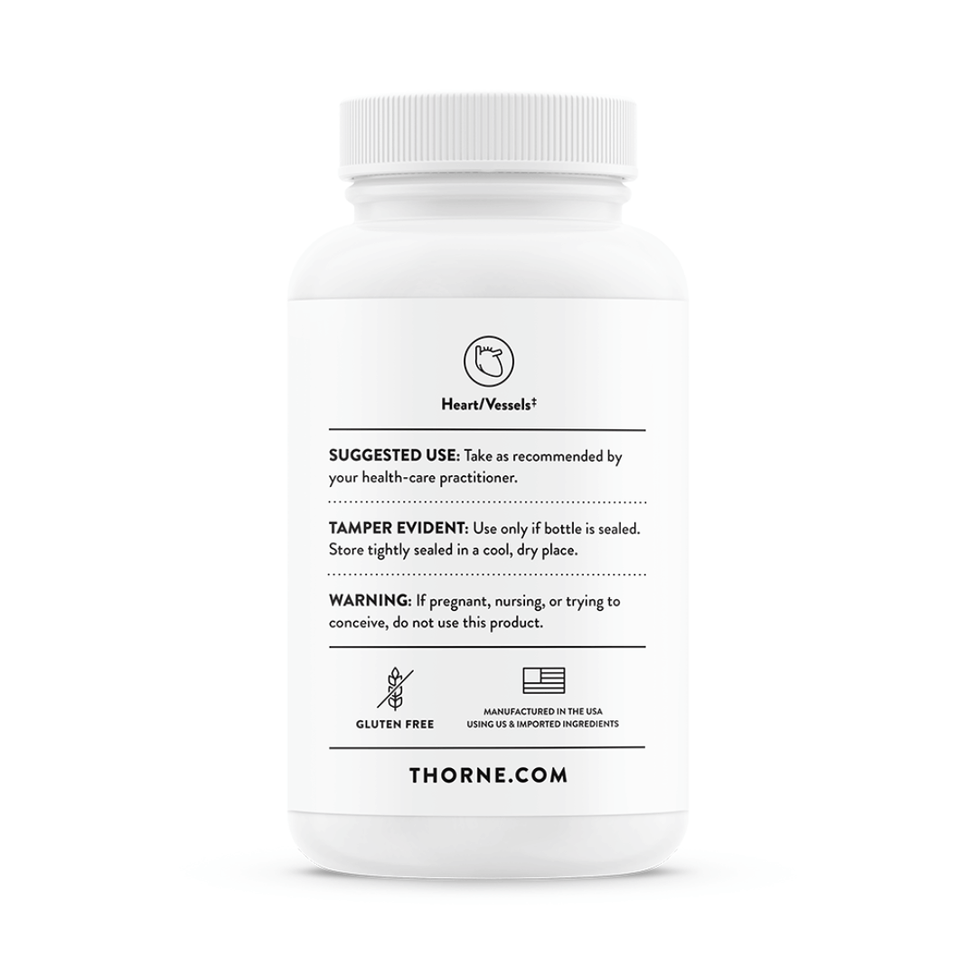 Thorne Red Yeast Rice (formerly Choleast-900) by Thorne, red yeast rice supplement capsules in a premium bottle, 120 capsules