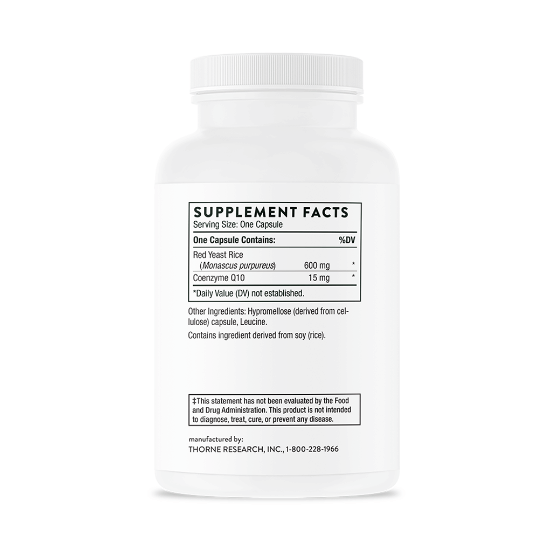 Thorne Red Yeast Rice + CoQ10 by Thorne, 120 capsule supplement with red yeast rice and coenzyme Q10