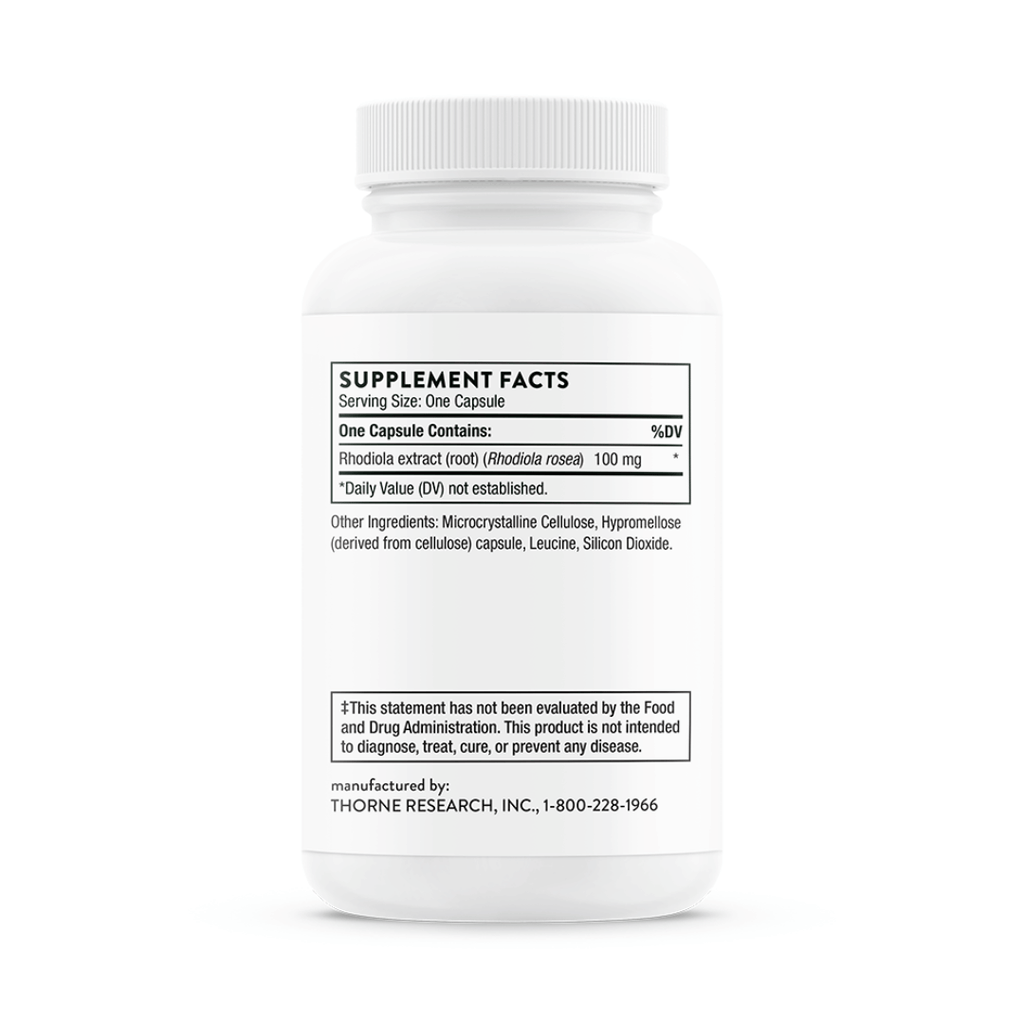 Thorne Rhodiola by Thorne, 60 capsule rhodiola rosea botanical supplement for daily nutritional support