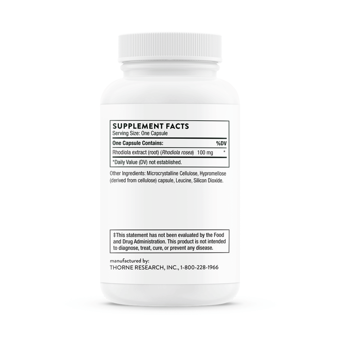 Thorne Rhodiola by Thorne, 60 capsule rhodiola rosea botanical supplement for daily nutritional support