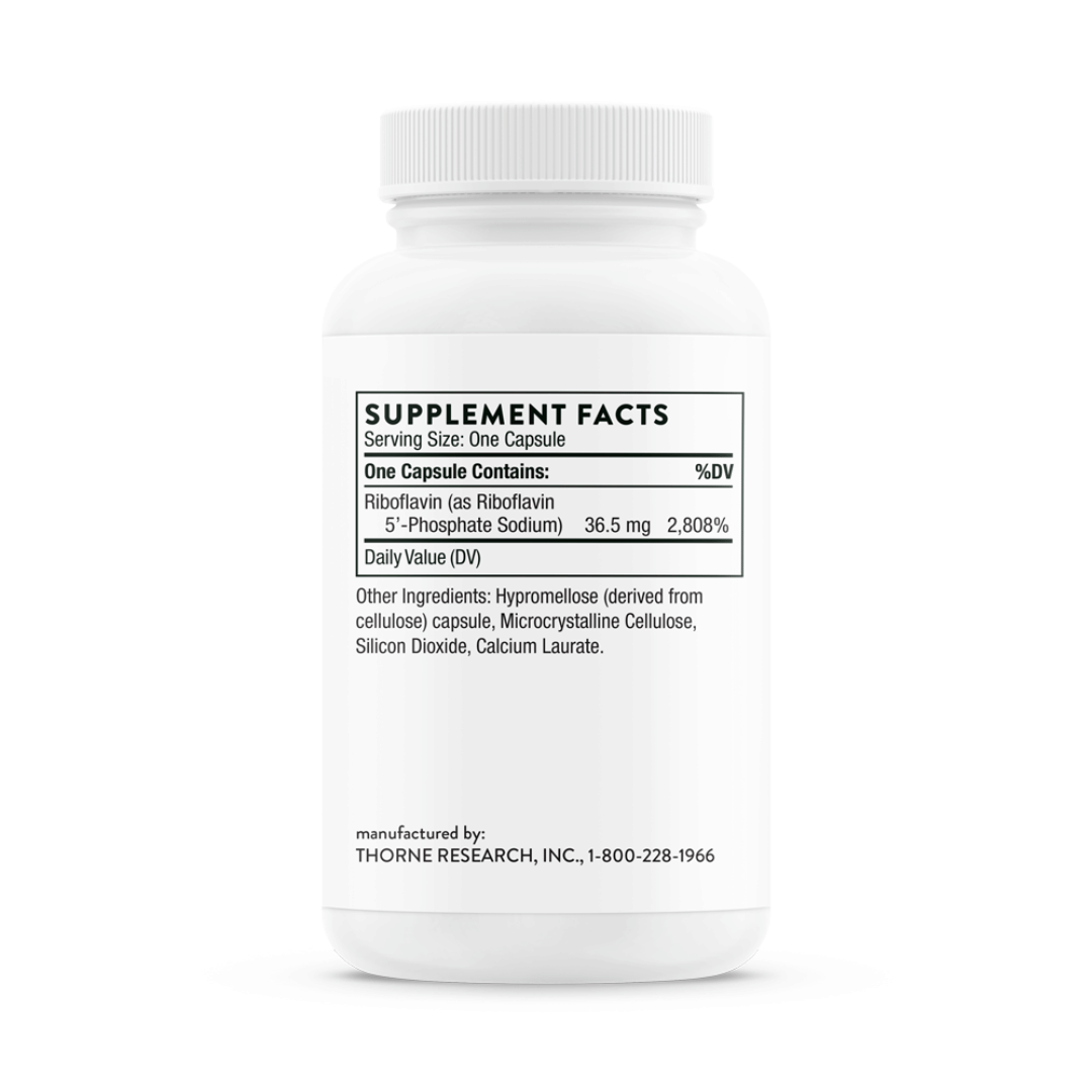 Thorne Riboflavin 5'-Phosphate by Thorne, 60 capsule active vitamin B2 supplement for daily nutritional support