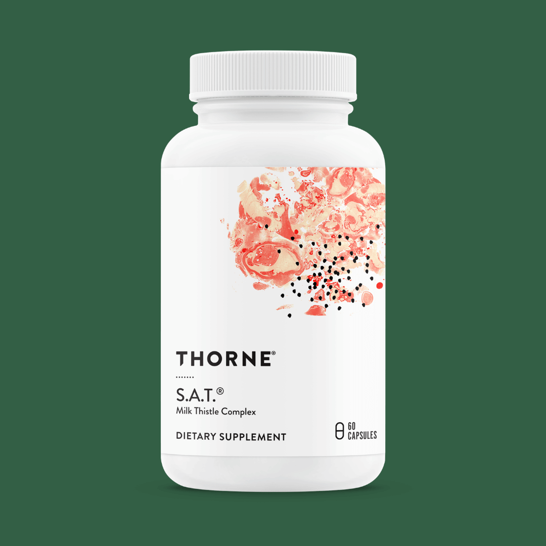 Thorne S.A.T. (Silymarin / Artichoke / Turmeric) by Thorne, 60 capsule botanical supplement with milk thistle, artichoke and turmeric