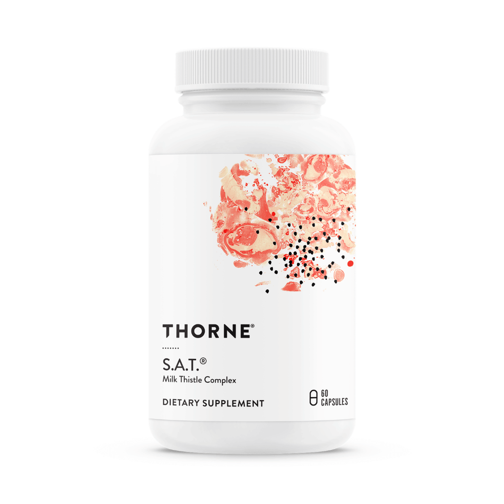Thorne S.A.T. (Silymarin / Artichoke / Turmeric) by Thorne, 60 capsule botanical supplement with milk thistle, artichoke and turmeric