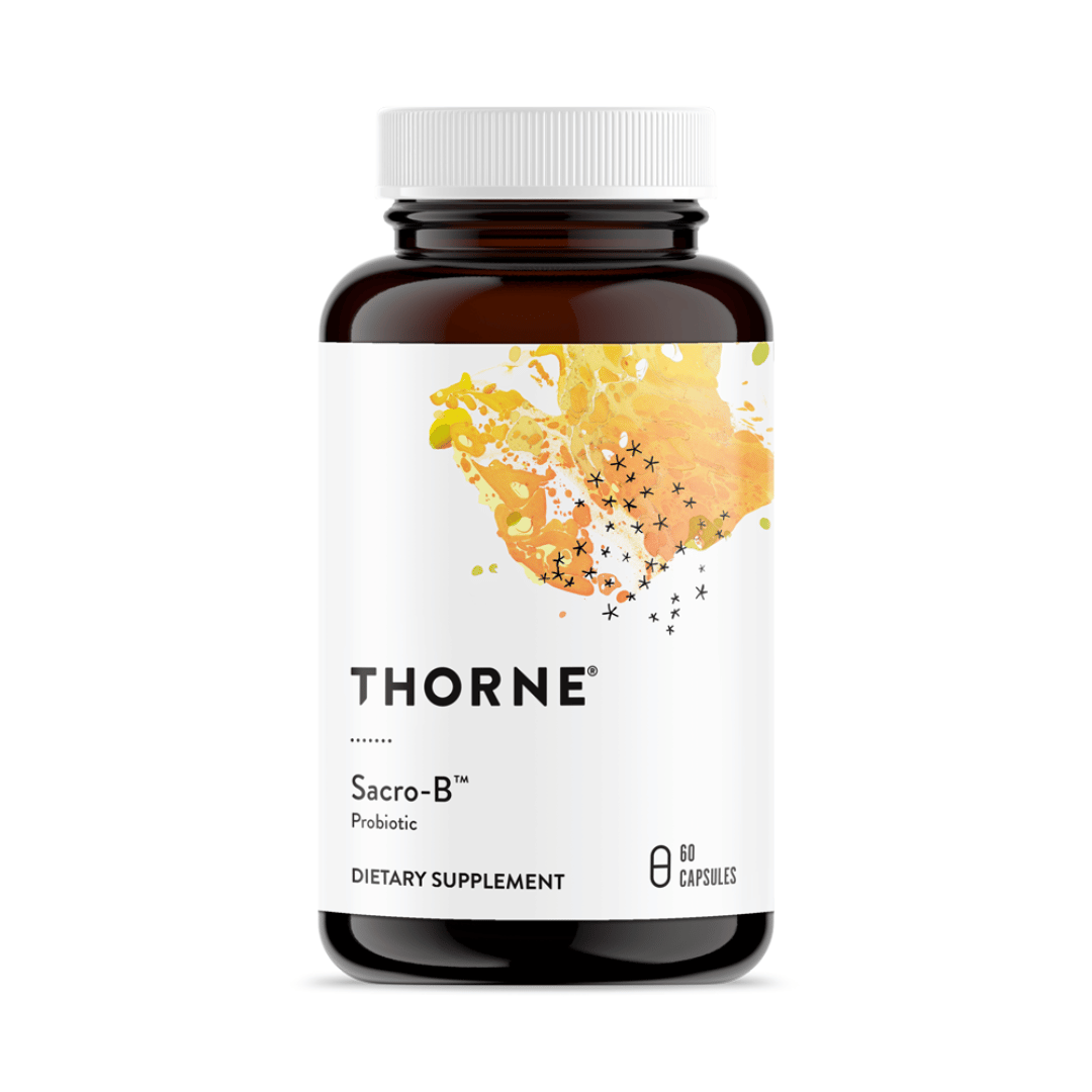 Thorne Sacro-B by Thorne, 60 capsule Saccharomyces boulardii probiotic supplement for daily digestive support