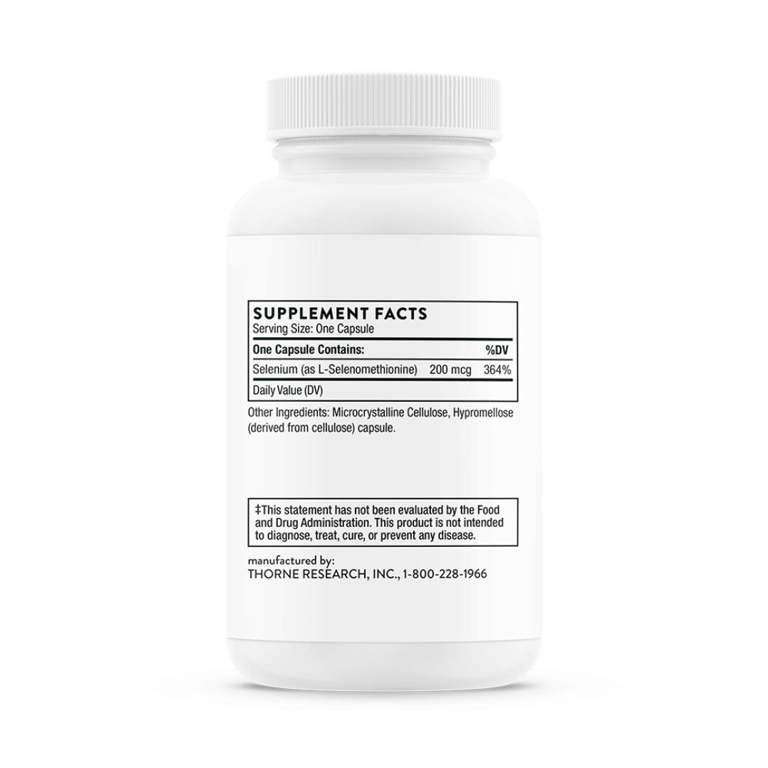 Thorne Selenium by Thorne, 60 capsule selenium supplement providing essential trace mineral for daily nutritional support