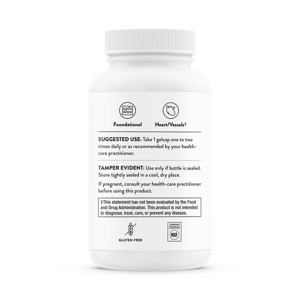 Thorne Ultimate-E by Thorne, vitamin E softgel supplement providing mixed tocopherols, 60 softgels