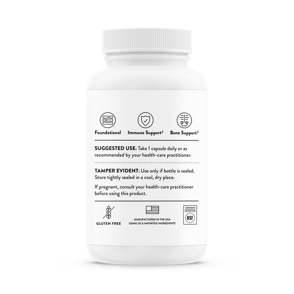 Thorne Vitamin D 10,000 IU by Thorne, high-strength vitamin D3 supplement capsules in a premium bottle, 60 capsules