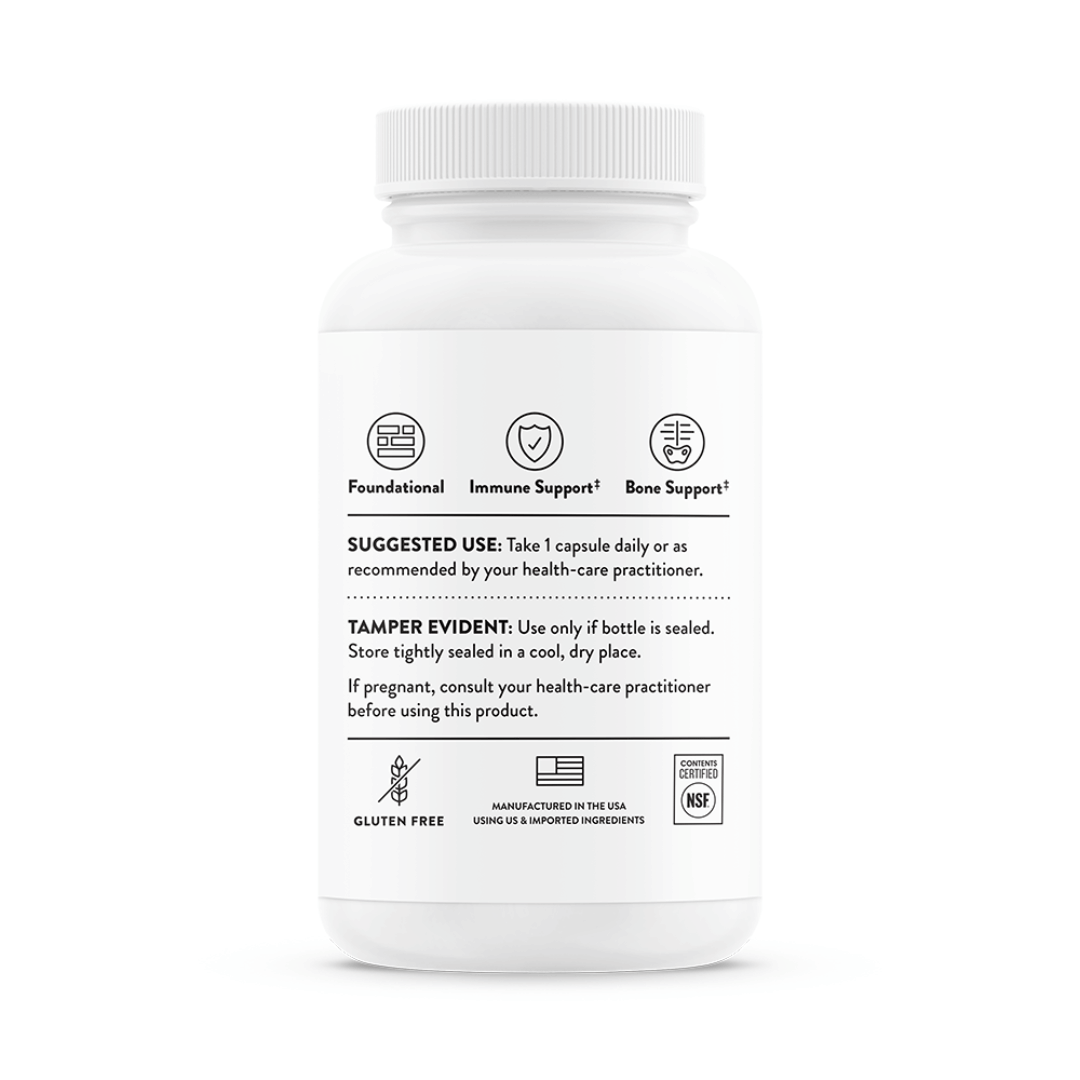 Thorne Vitamin D 10,000 IU by Thorne, high-strength vitamin D3 supplement capsules in a premium bottle, 60 capsules