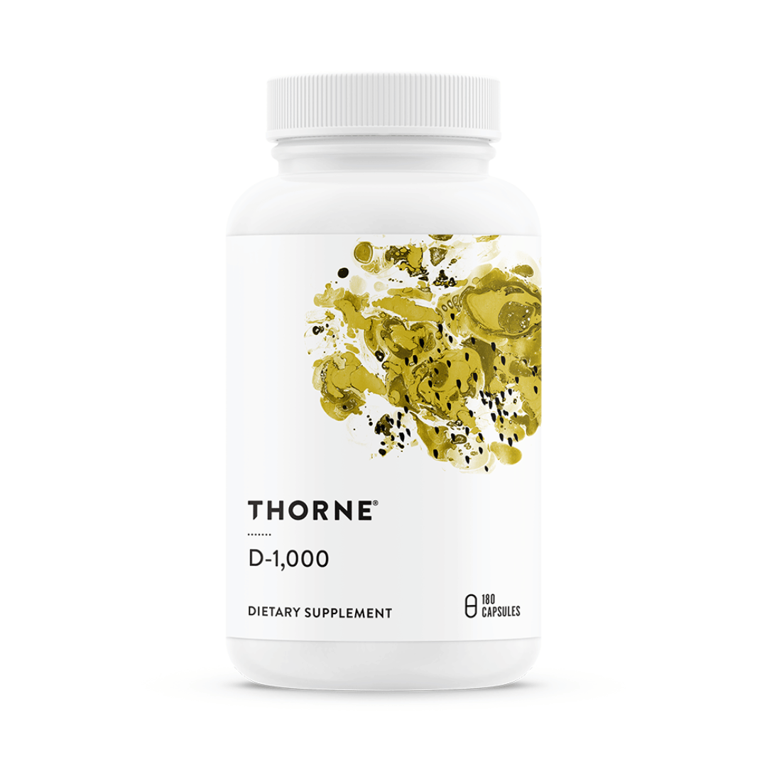 Thorne Vitamin D 1,000 IU by Thorne,  180 capsule vitamin D3 supplement for daily nutritional support