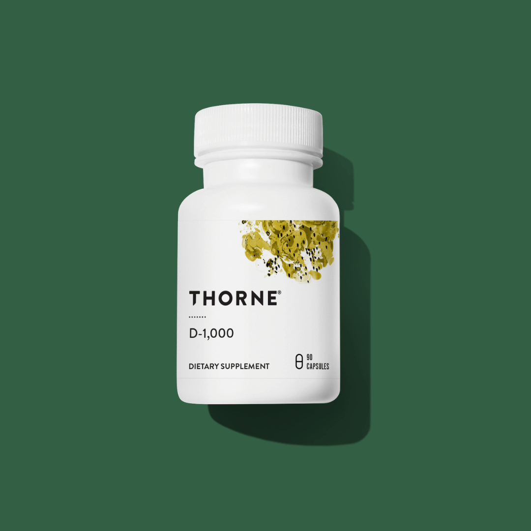 Thorne Vitamin D 1,000 IU by Thorne, 90 capsule vitamin D3 supplement for daily nutritional support