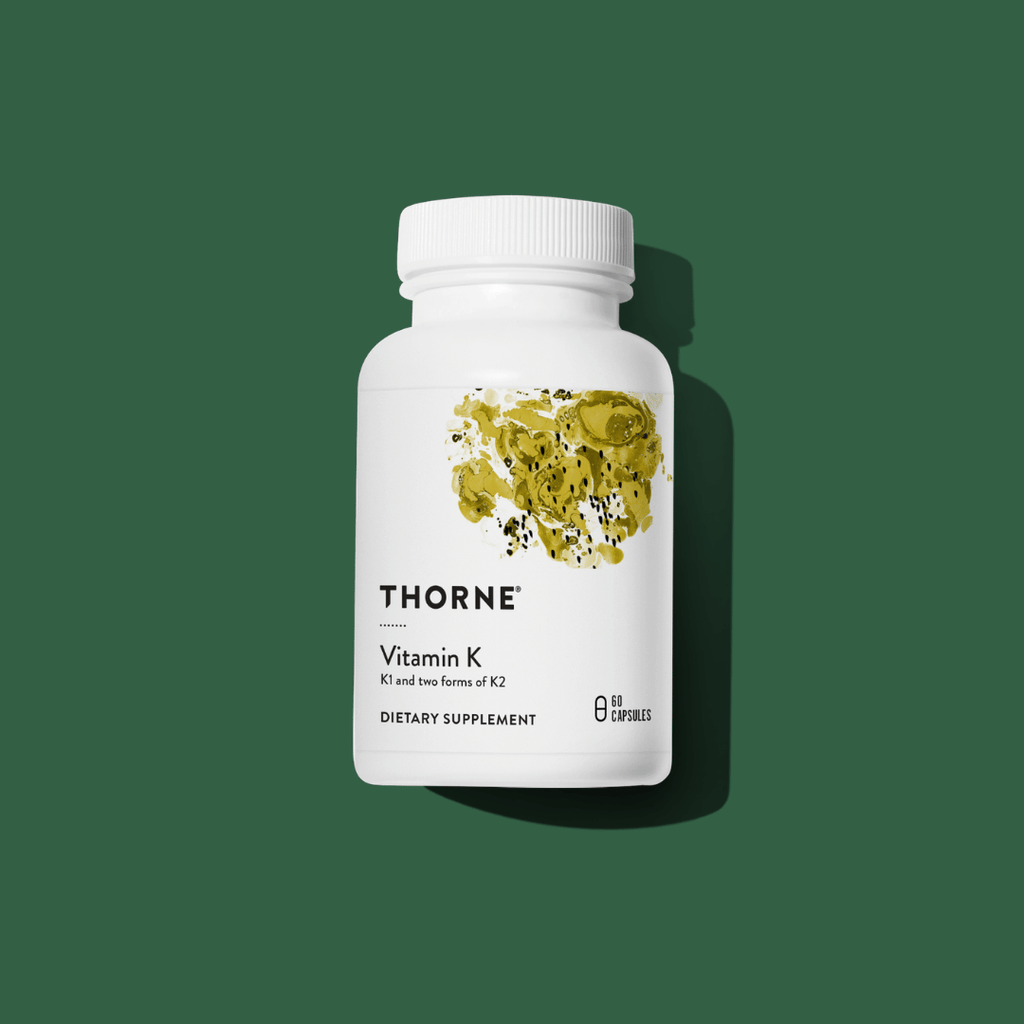 Thorne Vitamin K by Thorne, vitamin K supplement capsules in a premium bottle, 60 capsules for daily nutritional support