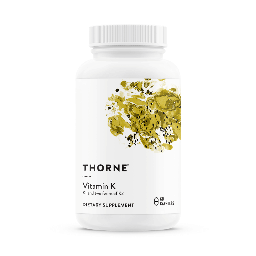 Thorne Vitamin K by Thorne, vitamin K supplement capsules in a premium bottle, 60 capsules for daily nutritional support