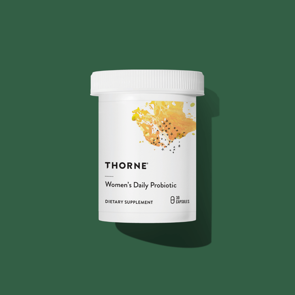 Thorne Women's Daily Probiotic by Thorne, 30 capsule daily probiotic supplement in a premium bottle